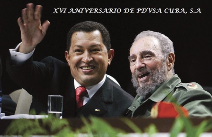 #Hoy se cumplen 16 años de la creación de la filial Pdvsa-Cuba; iniciativa de los Cmdtes Chávez y Fidel, consecuente con el espíritu solidario de nuestras Revoluciones de compartir las riquezas que nos dio la naturaleza, con los Pueblos de Nuestra América Latinocaribeña!!