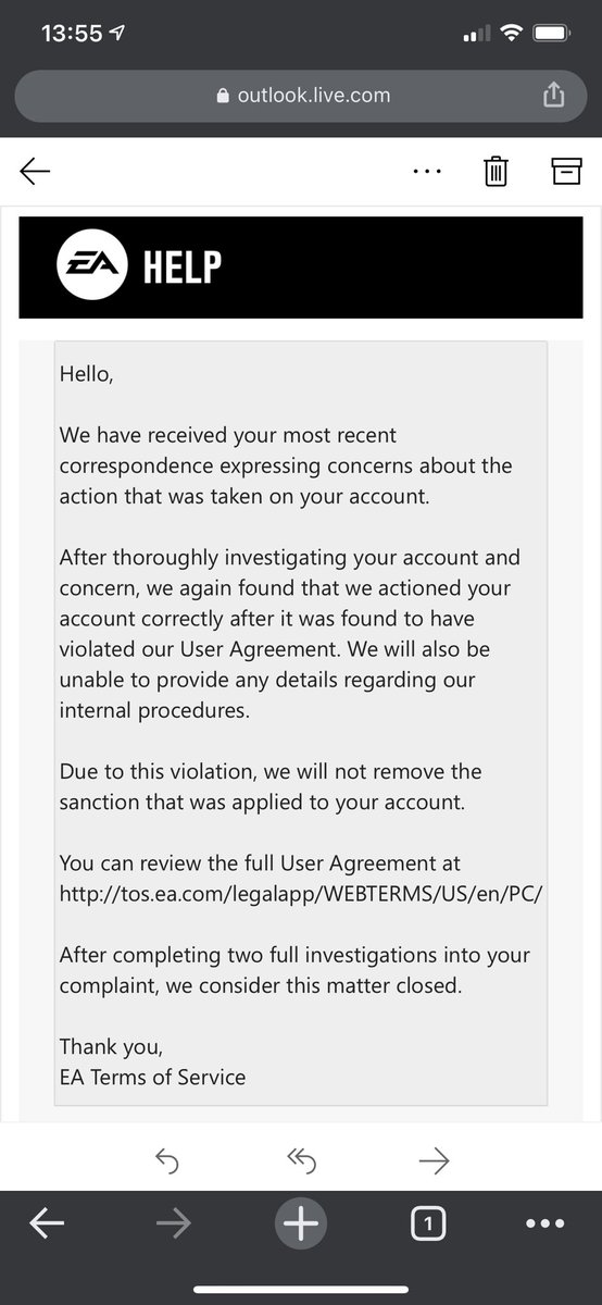 GeorgeTomlins's tweet photo. Imagine, playing 30 games of fifa every weekend and getting incorrectly banned from the in-game market for “coin distribution”. 

And when I contact @EAHelp and i get a dismissive email about the ban. Absolutely diabolical and atrocious customer service #FIFA21 https://t.co/usjoXXf2RL