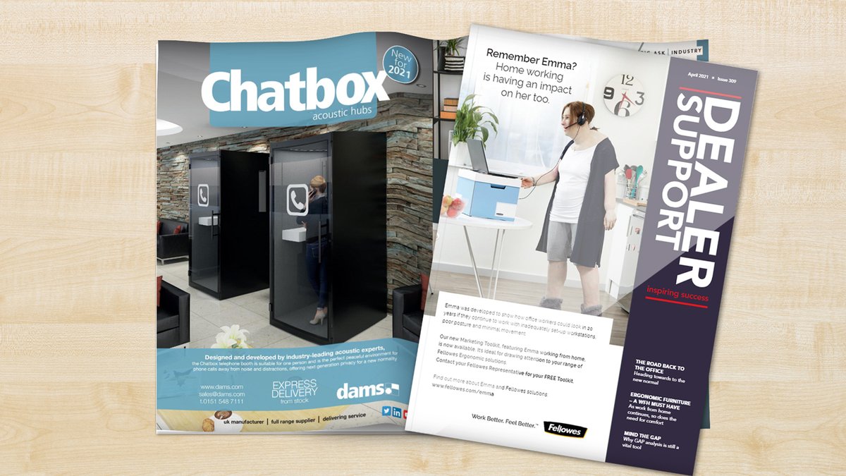 Our #Chatbox acoustic telephone booth is the perfect peaceful environment for phone calls away from the noise and distraction, and it is featured in the April issue of <a href="/dealersupport/">Dealer Support</a> magazine