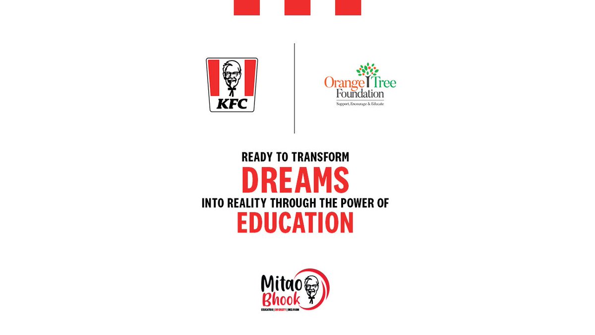 kfc_pk's tweet photo. We're proud to announce our collaboration with Orange Tree Foundation to help deserving students achieve their dreams through the
#KFCScholarshipProgram
#KFCxOTF #MitaoBhook https://t.co/IWcy31J4me