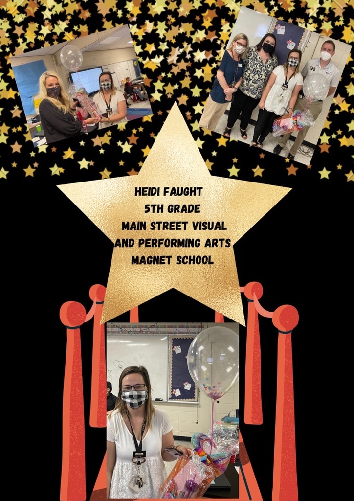 Ms. Faught is the lead teacher for the 5th grade team. She represents Main Street on the district leadership team. She also is on the Guiding Coalition at Main Street.
She is an amazing asset to our school! Her colleagues and students love her! Ms. Faught is a ROCKSTAR! 🌟