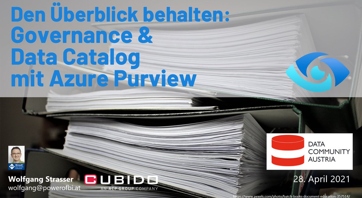 Wolfgang Strasser (@wstrasser) on Twitter photo Den Überblick behalten - #DataCatalog und #Governance mit #AzurePurview - heute beim <a href="/DataCommunityAT/">Data Community Austria</a> meeting - ab 16 Uhr
eventbrite.at/e/data-communi…
@AzurePurview #DataGovernance #sqlpass_at Den Überblick behalten - #DataCatalog und #Governance mit #AzurePurview - heute beim <a href="/DataCommunityAT/">Data Community Austria</a> meeting - ab 16 Uhr
eventbrite.at/e/data-communi…
@AzurePurview #DataGovernance #sqlpass_at