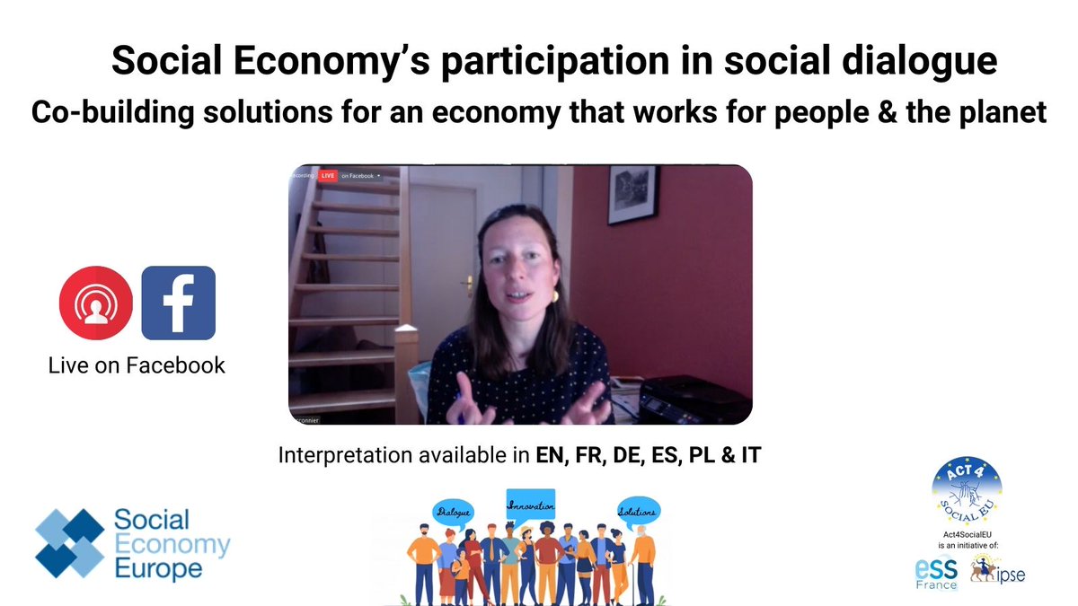 SocialEcoEU's tweet photo. #EstelleBacconnier @EU_Social says:

✅New political will 4 the #SocialEconomy reflected in many diverse @EU_Commission initiatives

✅SE considered a partner in long-term recovery

✅@NicolasSchmitEU views SE as a way to engage people and ensure full ownership of their future https://t.co/AEFrRTo5Ce