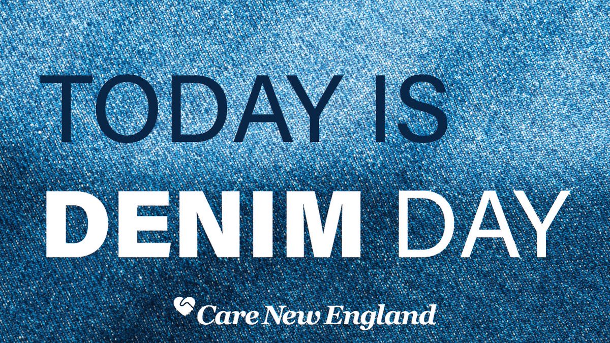 Care New England (@carenewengland) on Twitter photo Wear jeans today to help raise awareness and protest against sexual assault.
#DenimDay2021
<a href="/KentHospital/">Kent Hospital</a> <a href="/ButlerHospital/">Butler Hospital</a> <a href="/womenandinfants/">Women & Infants</a> <a href="/TheProvCenter/">TheProvidenceCenter</a> <a href="/AnchorRI/">Anchor Recovery RI</a> <a href="/Integra_RI/">Integra Community Care Network</a> Wear jeans today to help raise awareness and protest against sexual assault.
#DenimDay2021
<a href="/KentHospital/">Kent Hospital</a> <a href="/ButlerHospital/">Butler Hospital</a> <a href="/womenandinfants/">Women & Infants</a> <a href="/TheProvCenter/">TheProvidenceCenter</a> <a href="/AnchorRI/">Anchor Recovery RI</a> <a href="/Integra_RI/">Integra Community Care Network</a>