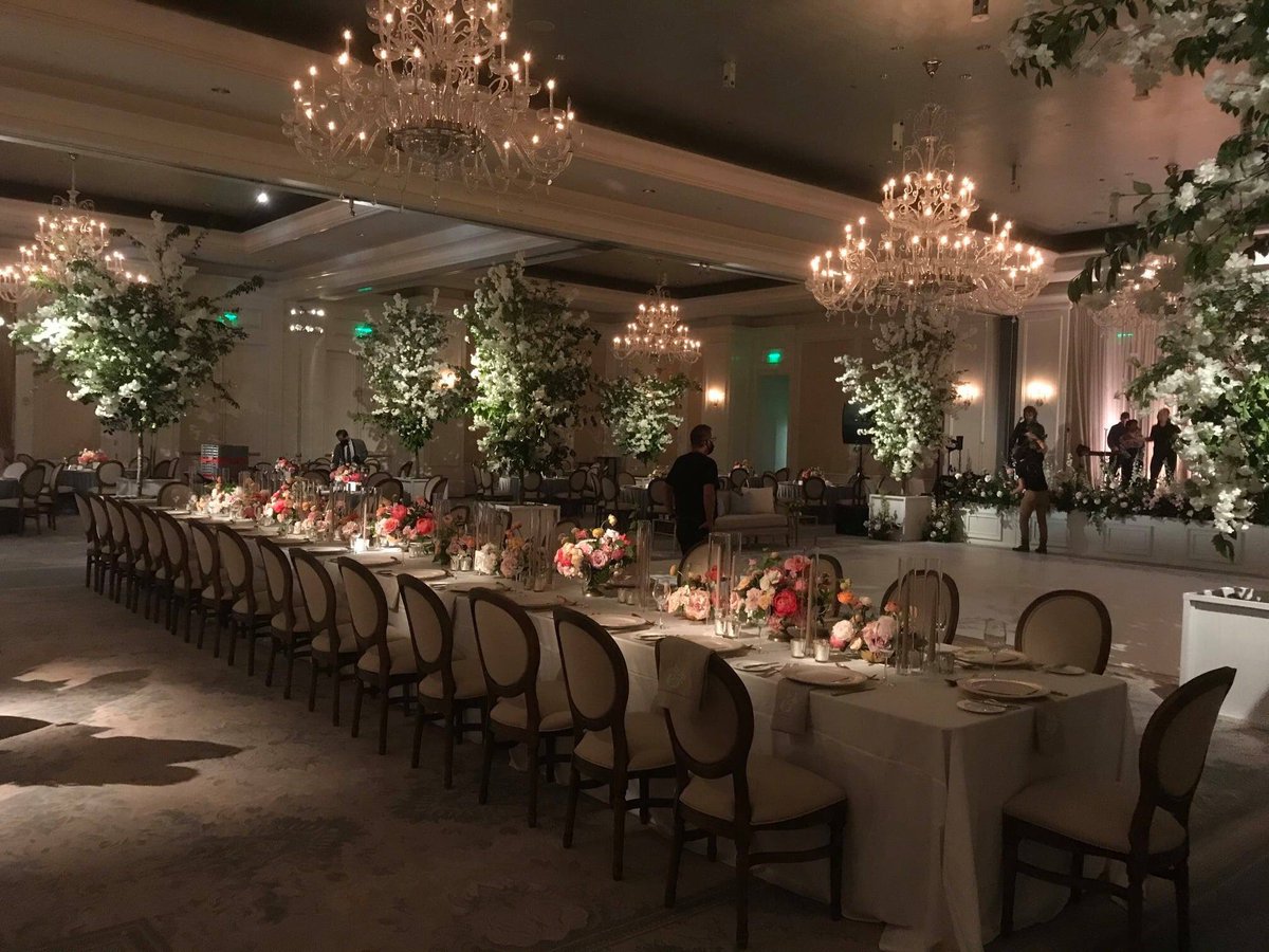 Dramatic Lighting takes any social gathering to the next level. We love to show off the hard work of talented designers with our lighting expertise. #lightingiseverything #ActiveProduction #AV #Audiovisual #audiovideo #socialevents #weddings #BeSeenBeHeard