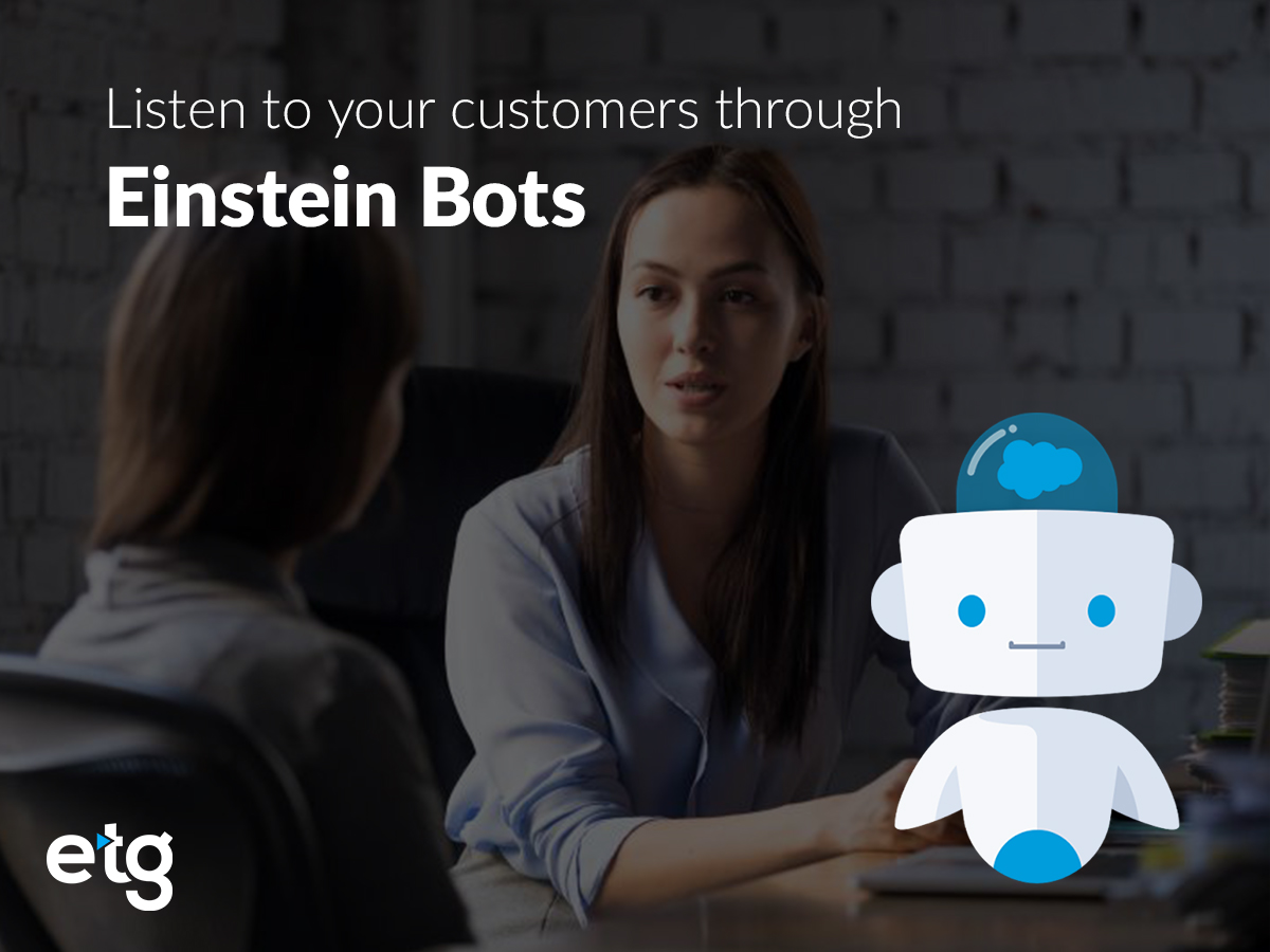 ETG_Digital's tweet photo. Hear directly from your customers by implementing a bot with an intent model and increase your KPIs. To know more about #Einstein bot and #EinsteinBot Metrics, reach @ETG_Digital
https://t.co/ZERdcw5Z7v
#salesforce #etg #ai #automation #einstein #digitaltransformation #analytics https://t.co/1NPsd9TLQX