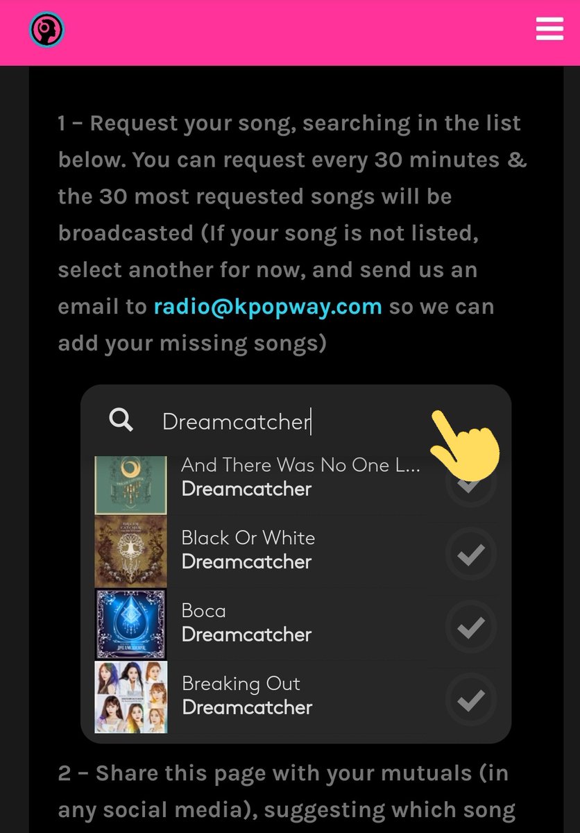 SomniaThreads's tweet photo. HOW TO REQUEST

Go here: https://t.co/QB7bKX0cQt
- Search in their widget
- We can request every 30 minutes‼️

If the song isn't listed, email to request:
📧 radio@kpopway.com

Share it &amp; your request on SNS to increase the chances #DeuKae songs gets on the playlist

Also... https://t.co/3VhEVdti7k