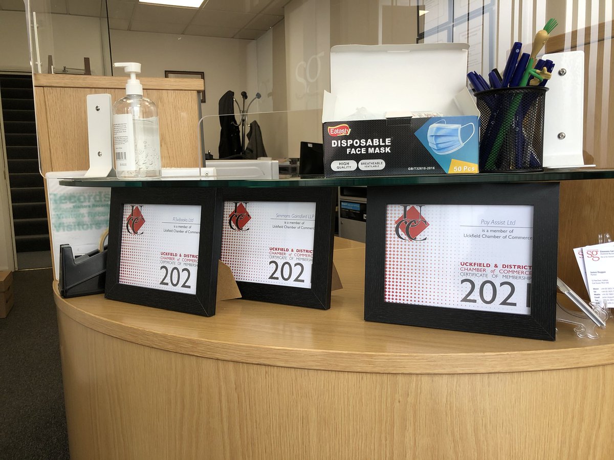 UckfieldChamber's tweet photo. When you pop into a member’s office to sign some accounts and are greeted by not one membership certificate but three! 

#Uckfield #business https://t.co/sixTqai2k5