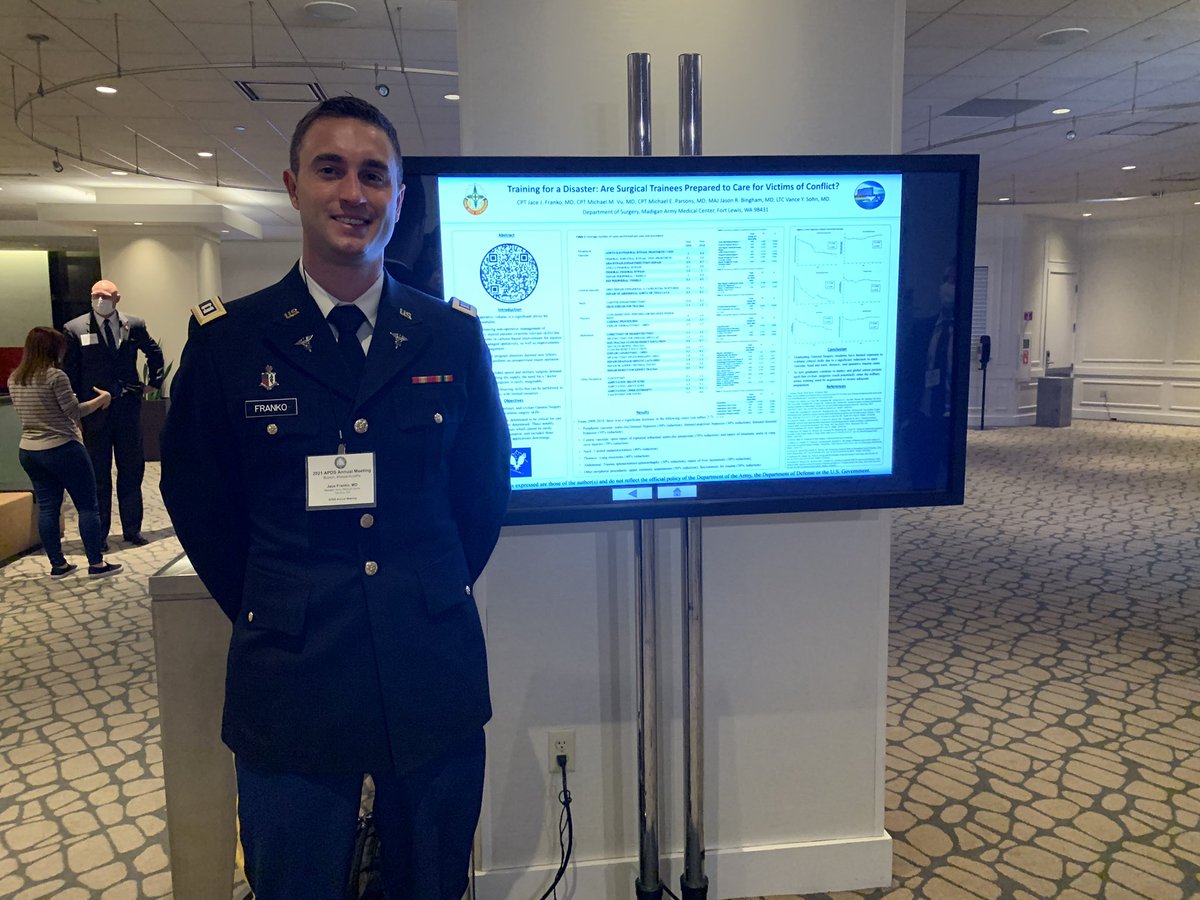 Is the ACGME preparing surgeons for war-surgery? Thank you to our resident Jace Franko for his outstanding presentation at the 2021 APDS meeting!