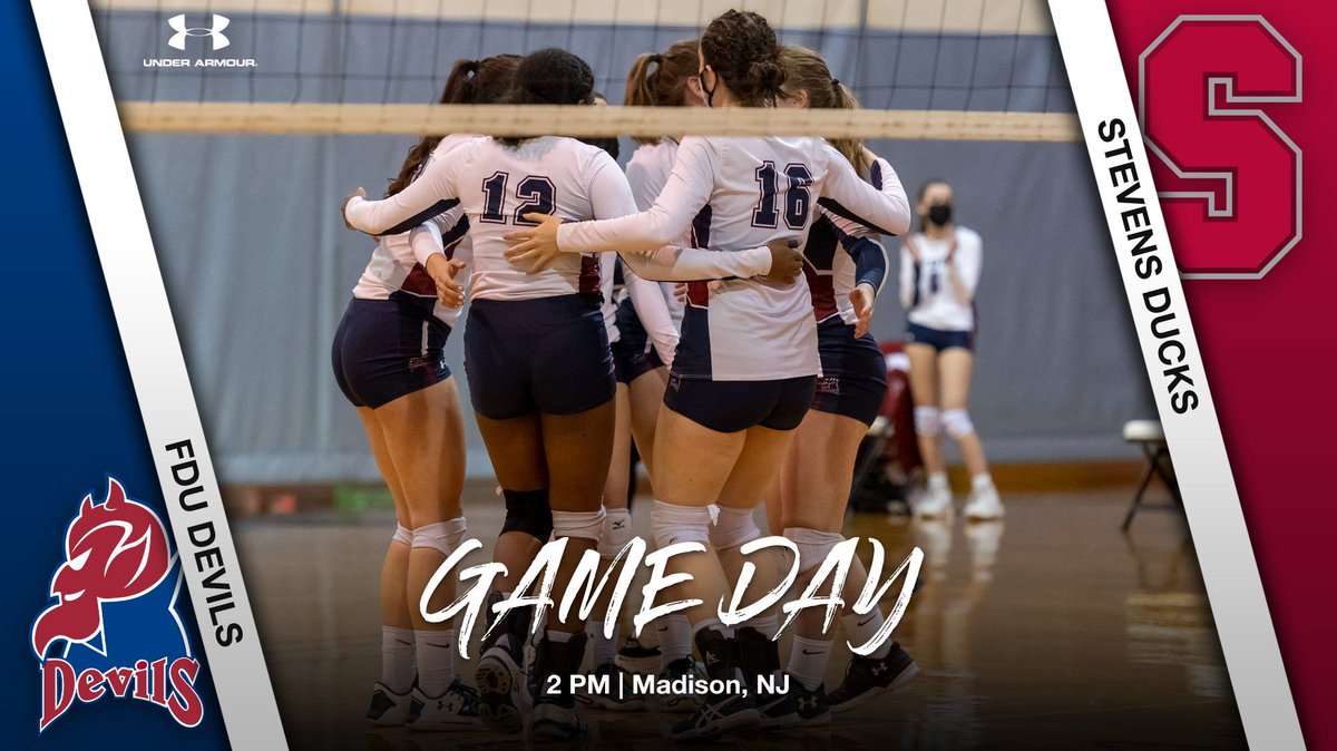 FDUDevils's tweet photo. GAMEDAY 🏐 ⠀
⠀
😈 @FDUVolleyball 
🆚  Stevens Tech⠀
📍 @fdurec⠀
🕖 2 pm⠀
💻 https://t.co/ZNSaOtNxFS
⠀
#HeatsRising🔥 I #HornsUp🤘🏽 https://t.co/Rw8LwcUEJ0