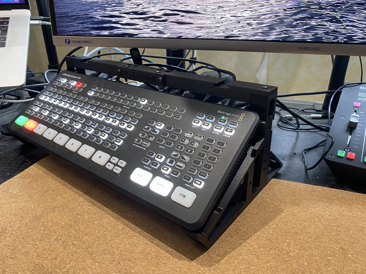 Just got my #pk1stand from <a href="/aaronpk/">Aaron Parecki</a> and <a href="/Inux3D/">INUX3D®</a> for my <a href="/BMDesignPro/">BlackMagicDesign Pro</a> ATEM Mini Extreme ISO - it went together really easily 👍🏻 &amp; the 3D print quality is awesome 😎. Plus I reckon there should be room enough under there for my <a href="/bitfocusio/">Bitfocus AS</a> CompanionPi 😀😀