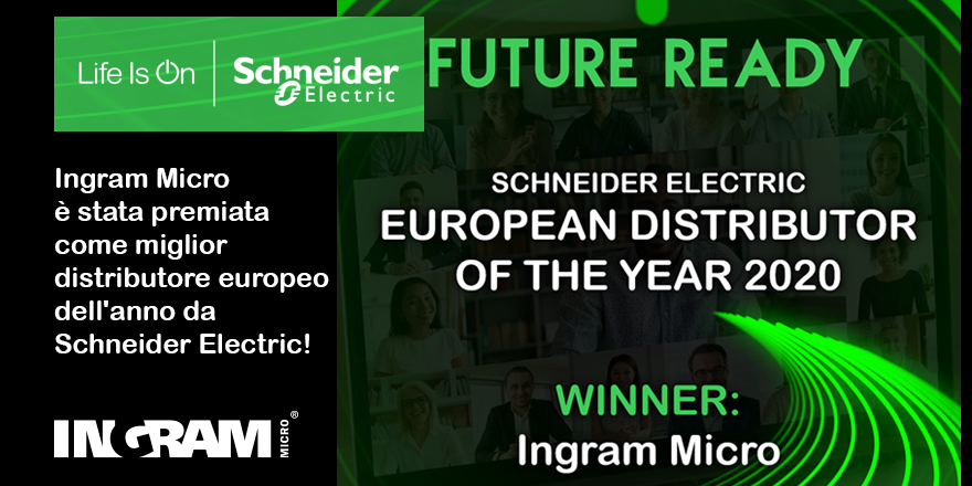 Ingram Micro è stata premiata come miglior distributore europeo dell'anno da Schneider Electric! bit.ly/3eymNiK