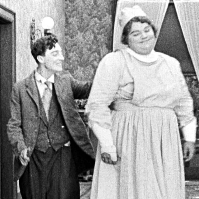 Buster and Roscoe :) Buster had the dreamiest smile! #busterkeaton #physicalcomedy #slapstick #classic