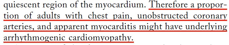 The fact that genetic ACM can present with myocarditis is not new... it has been described for 15-20 years. For example, here’s a sentence from a 2008 paper from the legendary Bill McKenna: https://www.sciencedirect.com/science/article/pii/S0735109708032683