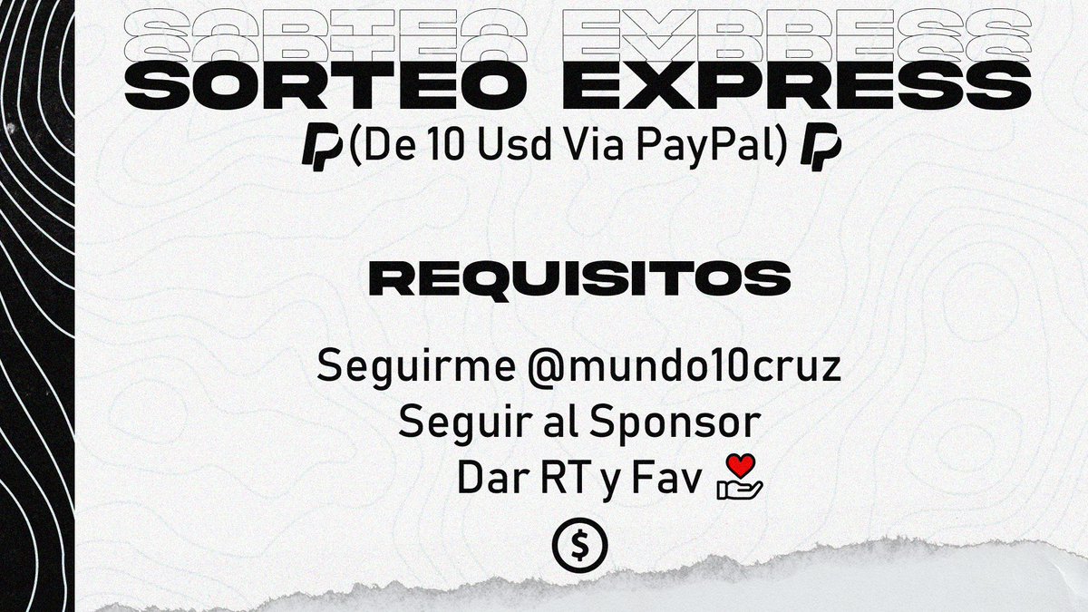 ❌SORTEO DE 10 DÓLARES POR PAYPAL O TARJETA GOOGLE PLAY O IOS MX❌
🔸ÚNICOS REQUISITOS🔶
-SEGUIRME <a href="/mundo10cruz/">CRUZ</a> 
-SEGUIR @cryptothundeer 
-DAR RT Y MG
💵GANADOR EN 48 HORAS💵