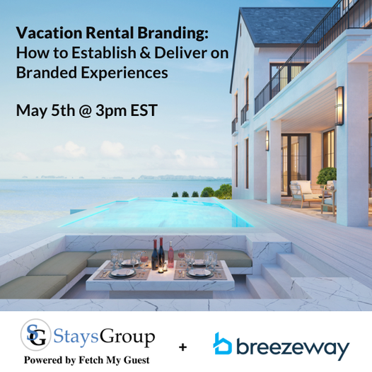 Join Stays Group &amp; <a href="/HeyBreezeway/">Breezeway</a> for our joint #webinar "#VacationRental Branding: How to Establish &amp; Deliver on Branded Experiences" on 5/5 at 3pm EST. We will speak w/ <a href="/KCVacations/">Kona Coast Vacations</a> <a href="/FunBeachHouse/">Beach House Rentals</a> &amp; Paradise Beach Rentals.👉 hubs.ly/H0M4dK-0 
#branding #travel #brand
