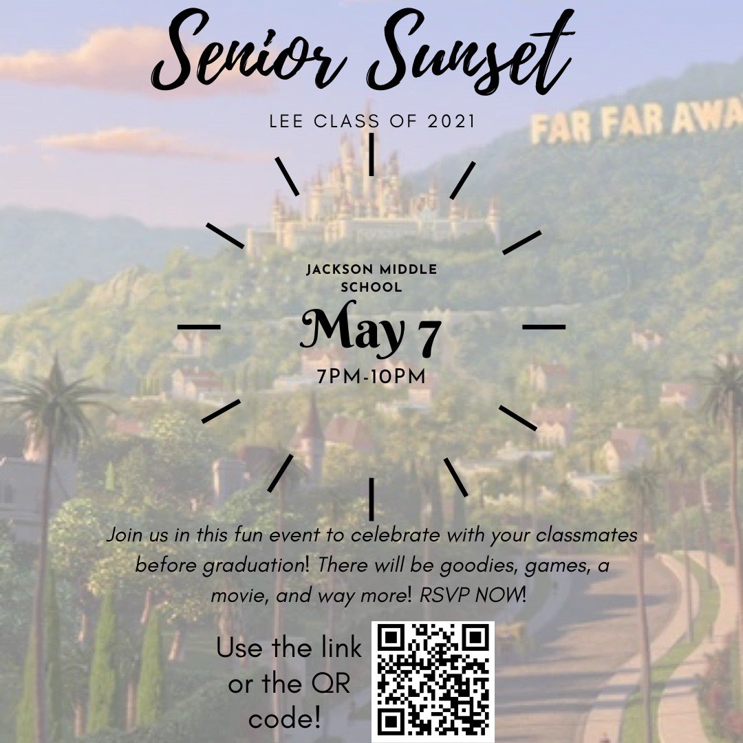 Please RSVP for Senior Sunset on May 7th from 7-10pm. This form will close on Thursday (4/29) to get a number of our early RSVPers, so I can get a count for their special surprise. Form will open up again on Friday Morning for late RSVPers. See you May 7th forms.gle/rNynyqqBMTaLM8…