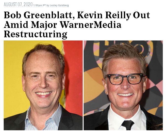 August 7, 2020: Bob Greenblatt & Kevin Reilly, who were key in getting the Snyder Cut ready for announcement, were fired. WB CEO Ann Sarnoff was to oversee a newly created Studios and Networks Group.( https://www.hollywoodreporter.com/live-feed/bob-greenblatt-kevin-reilly-major-warnermedia-restructuring-1306486)