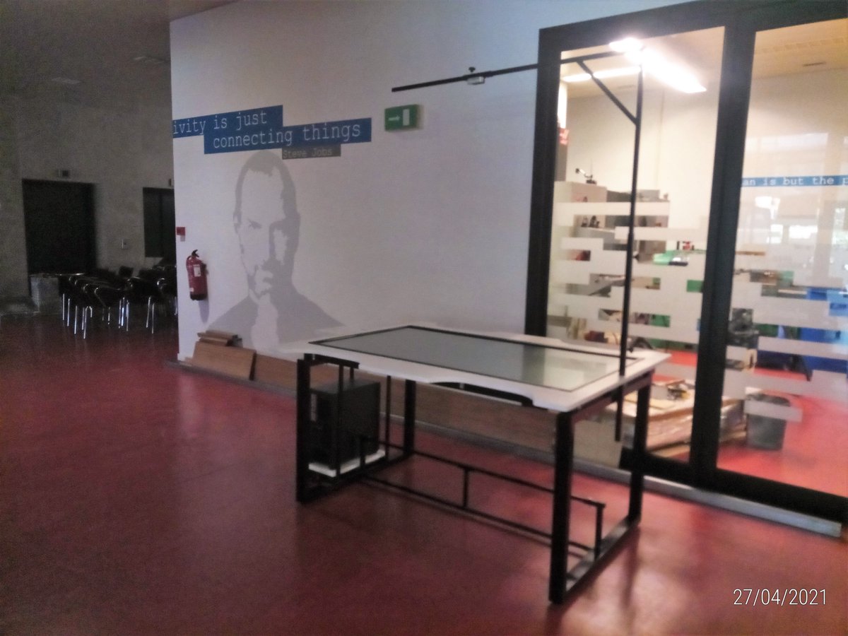 NeuroRehabLab's tweet image. Our custom-made #interactivetable and object tracking system designed to promote #socialnteraction through collaborative gaming and hand and arm rehabilitation through #tangibleinteraction are finished!
We are glad to deliver them to C.S.P. de São Bento da Ribeira Brava.