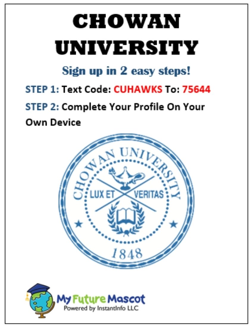 myfuturemascot's tweet photo. Stop Printing Inquiry Cards!  Students Text Their Inquiry Directly To Your College! $1,000 Unlimited Use! #MyFutureMascot 

* No Set up
* Verified Cell Number
* Sends Reminders
* FERPA Compliant
* CSV File

#emchat #highered #SACAC #OACAC #KYACAC #MACAORG #PCACAC #NYSACAC #NACAC https://t.co/pUNGS3c82h