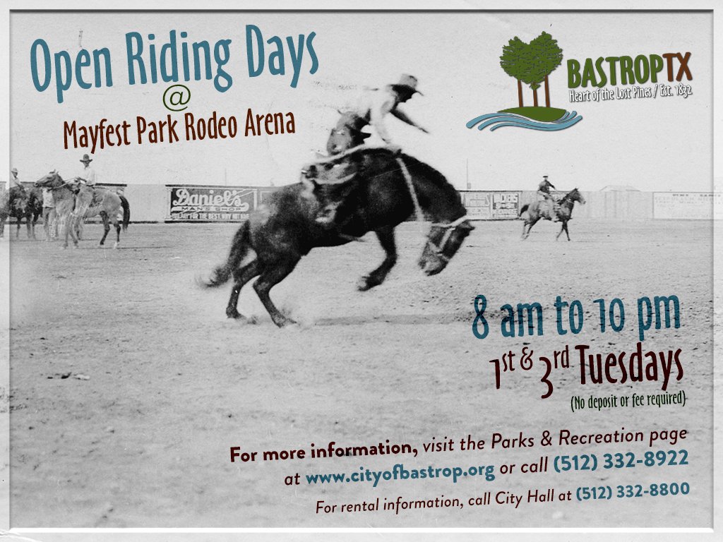 Open Ride Days are every 1st &amp; 3rd Tuesday at Mayfest Park! Giddy Up!

ow.ly/ecNB50BOqQx