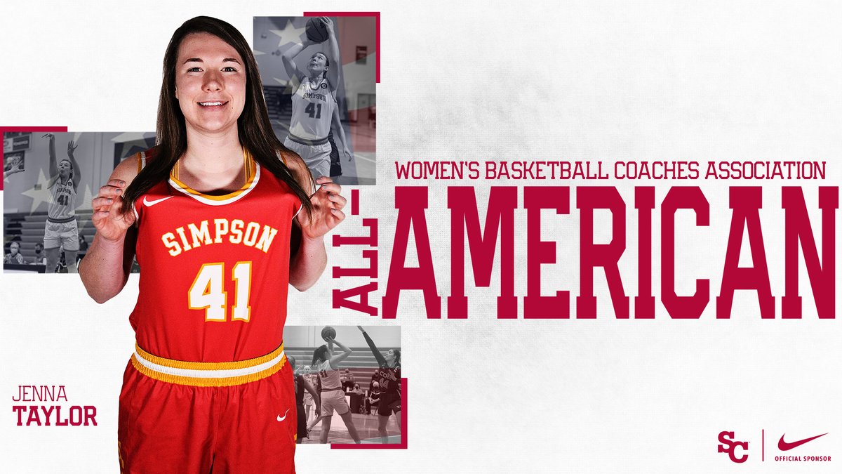 .<a href="/SCStorm_WBB/">Simpson Women’s Basketball</a>'s Jenna Taylor is a <a href="/WBCA1981/">Women’s Basketball Coaches Association</a> NCAA Division III Coaches’ All-America Team selection!

Jenna has a long list of accomplishments this season!

✅ A-R-C MVP
✅ D3hoops.com All-West Region MVP
✅ WBCA All-American

📰 bit.ly/3eF1cFk 

#ONESimpson