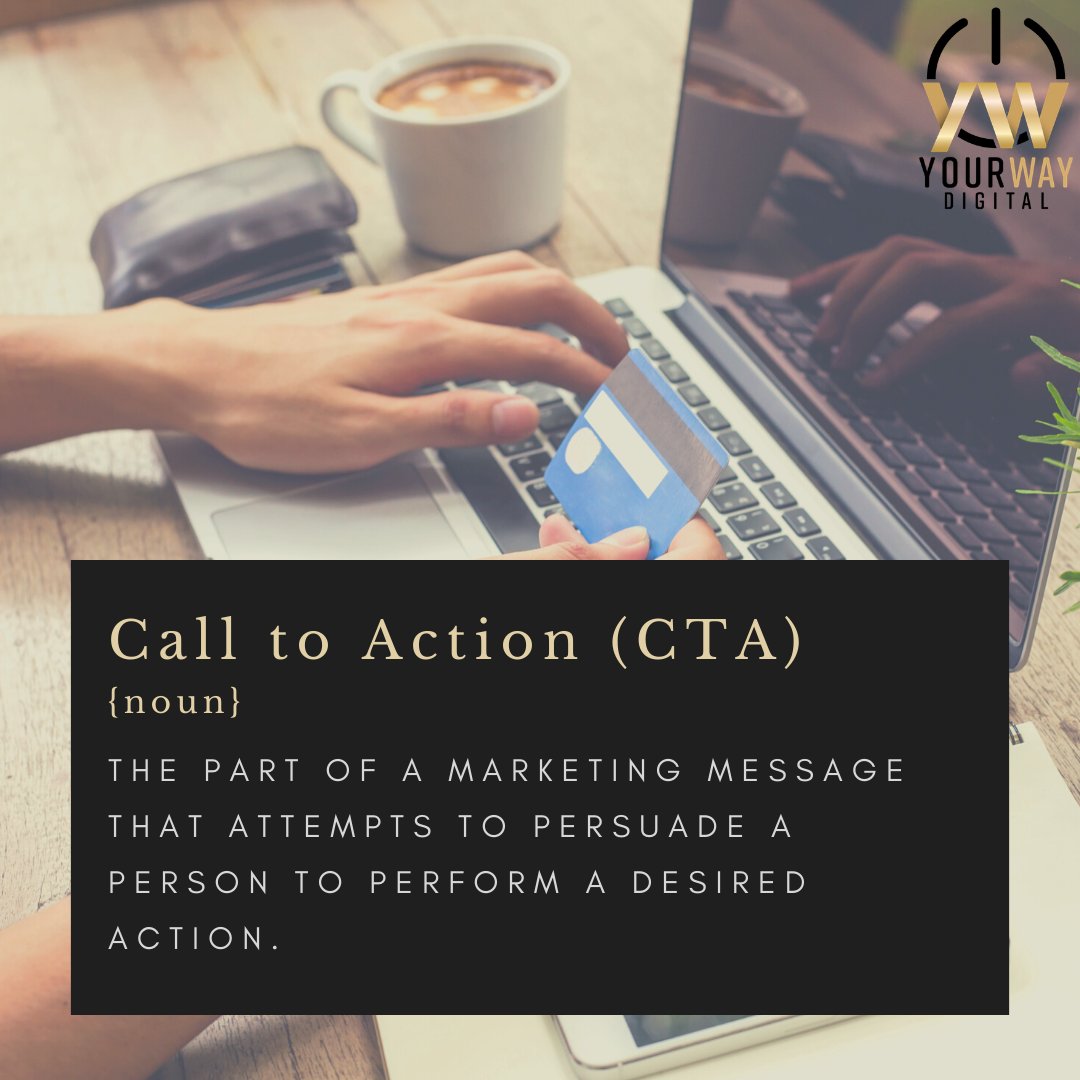YourWayDigi's tweet photo. CTAs are essential in directing a prospect to the next step of the sales funnel or process. If you aren't currently including them in your marketing strategy, let us help!
#YourWayDigital #CTA #CallToAction #MarketingTerm #DigitalMarketing #Marketing #Sales #Advertising https://t.co/O7ASqifN6q