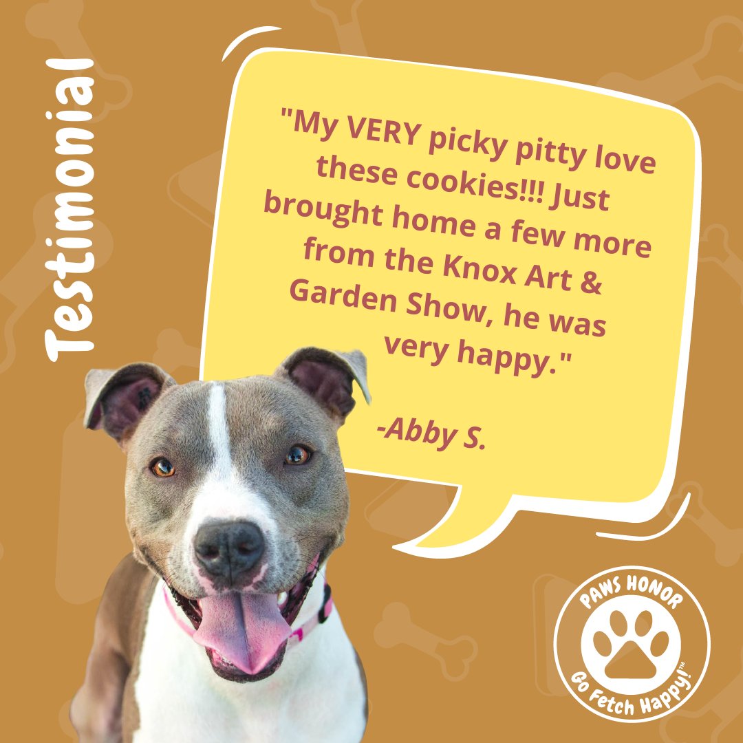 FetchDogTreats's tweet image. Who else is swooning over that happy
face? Abby we&apos;re so glad your pitbull LOVES our iced
doggy cookies. Sometimes we take a little nibble too
😂

#GoFetchHappy #fetchDogTreats #DogTreats
#SafeForDog #NaturalDogTreats #USAMade
#HappyDog #HappyDoggo 
 #PitBullLove