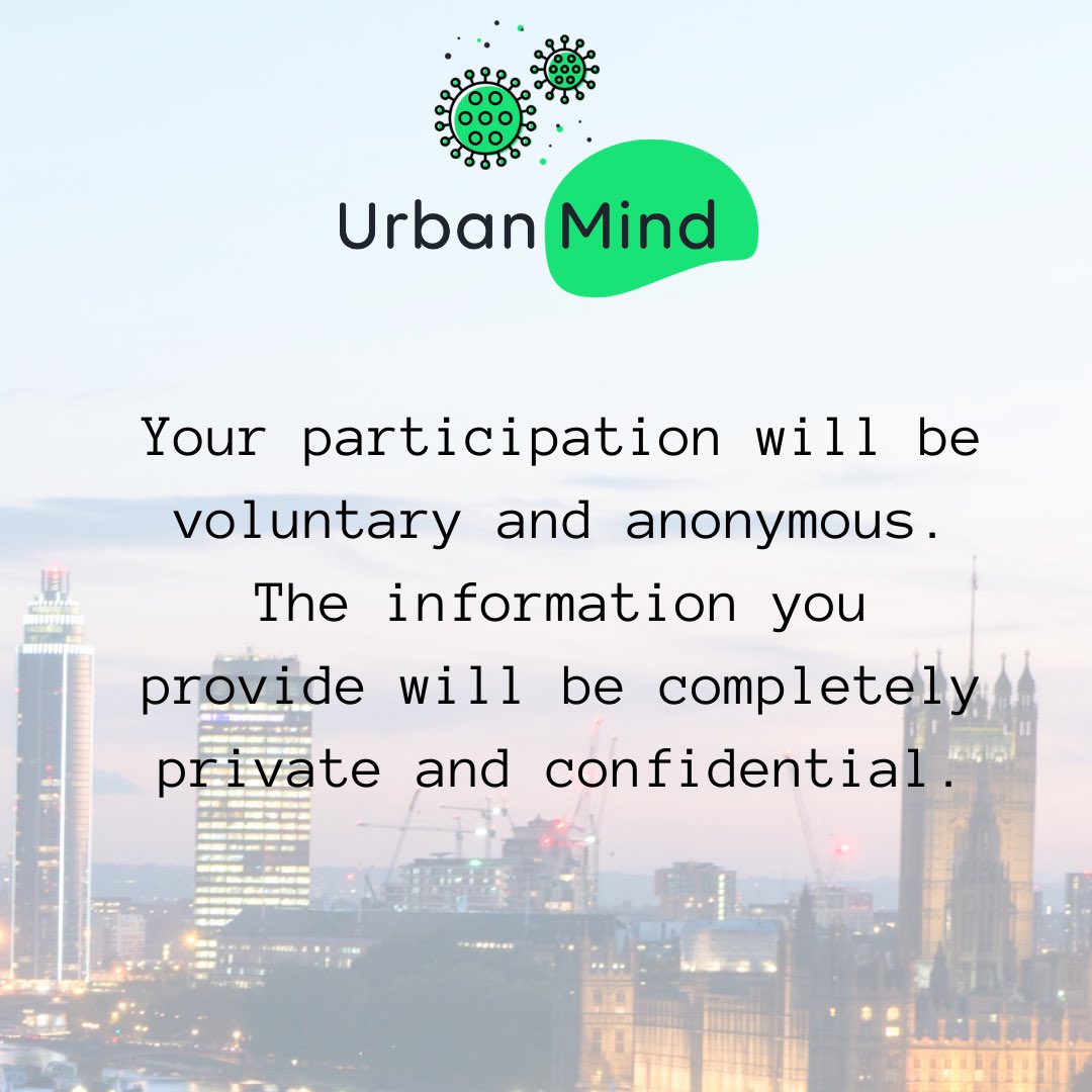Help us understanding how #COVID19 has affected our #Wellbeing and behaviours.  To take part in this project, download our free Urban Mind app via the Apple Store or Google Play, select “join private study if you have a code” and enter “c19”. <a href="/Urban_Mind_Proj/">Urban Mind Project</a> <a href="/AnaCatalanPSQ/">Ana Catalan</a>