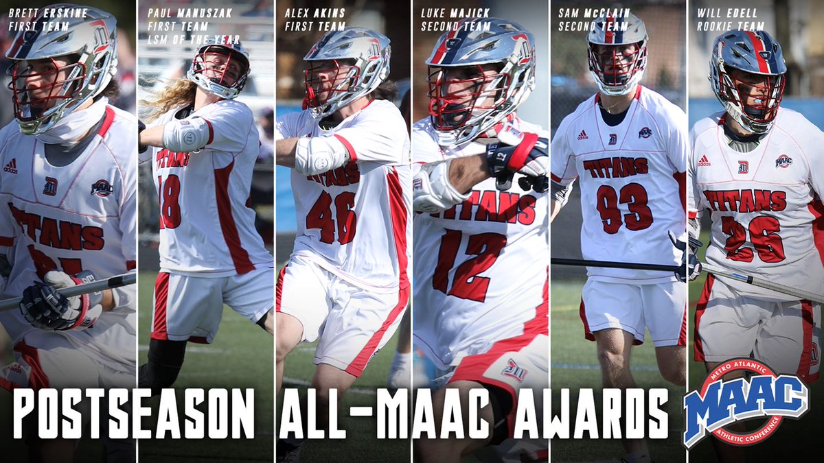 UDMLAX's tweet photo. Six Titans Honored By MAAC Highlighted By Manuszak Named LSM Of The Year ⚔️🥍 #DetroitsCollegeTeam #MAACLAX 

🔗https://t.co/32LWGkOw9U https://t.co/lChI6VSUKL