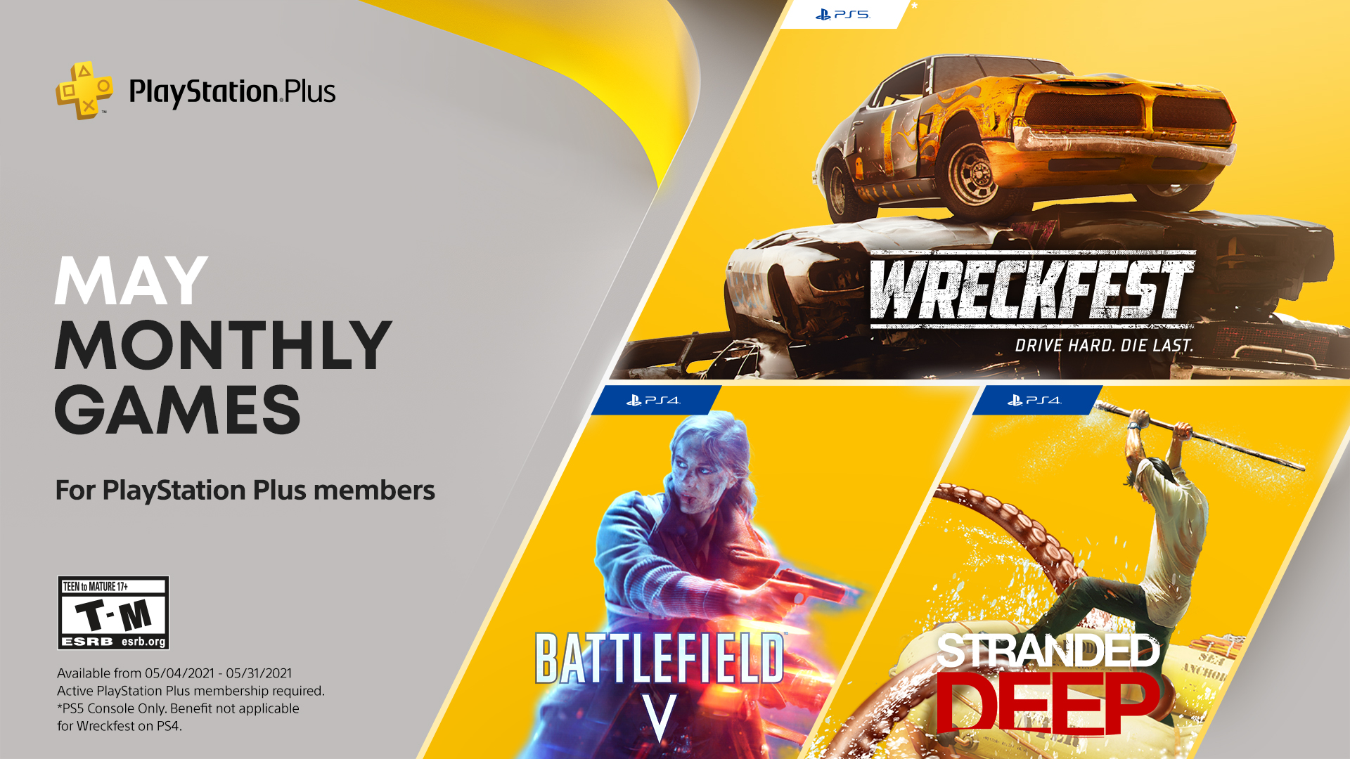 PS Plus Free Games May 2021