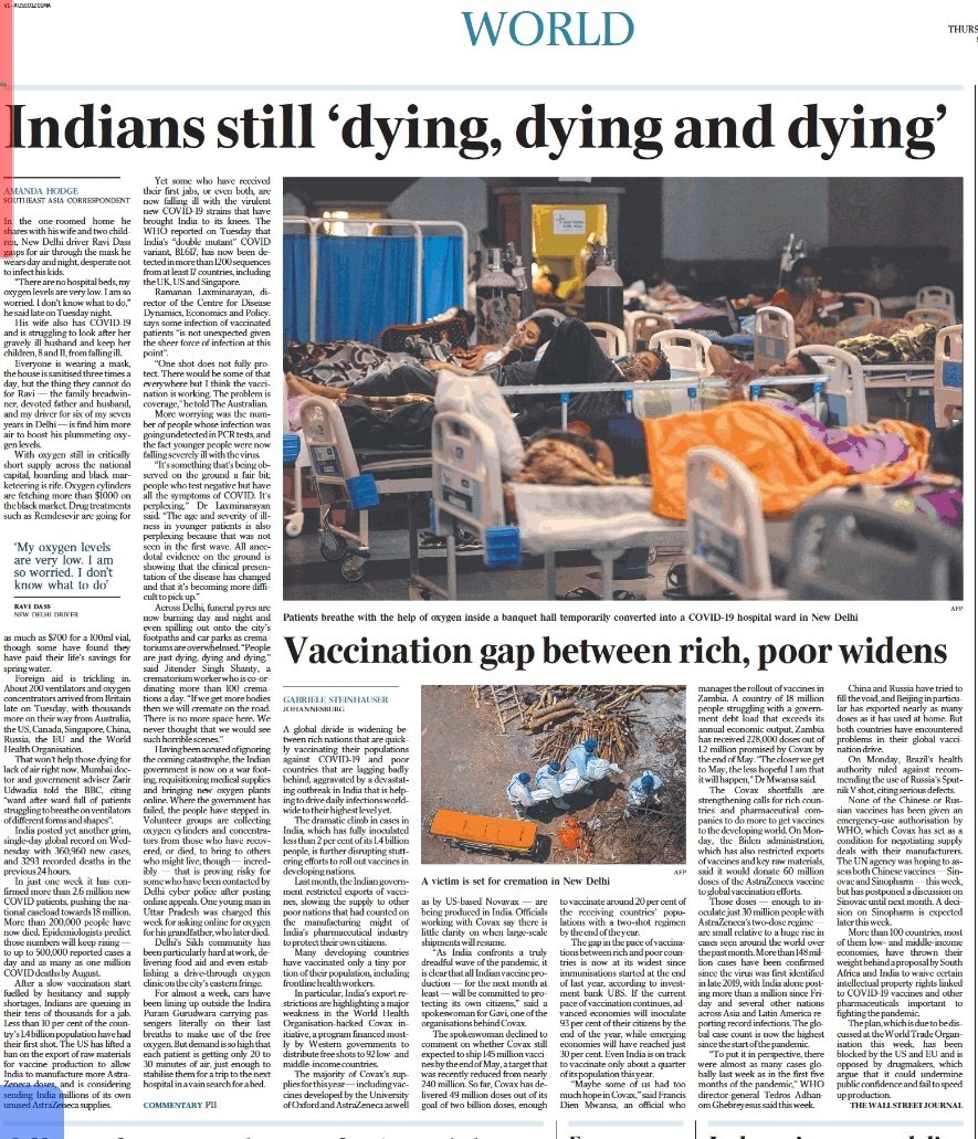 HarshadaSwakul's tweet image. Today&apos;s &apos;&apos;The Australian&apos;&apos;