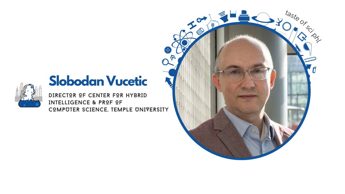 Meet the speaker: Dr. <a href="/SlobodanVuceti4/">Slobodan Vucetic</a> is the director of Center for Hybrid Intelligence and a professor of computer science <a href="/TempleUniv/">Temple University</a>. He'll be speaking with us about how advances in #AI help us understand #consciousness.

#tasteofsci #tos2021 #ArtificialIntelligence