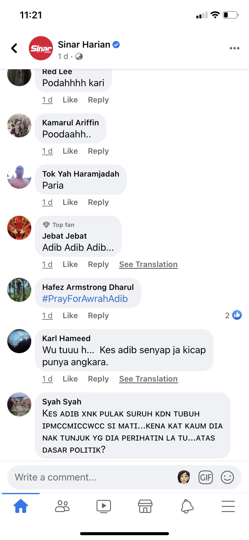 Dharshini Sachi On Twitter The Kind Of Comments On Sinar Harians Post Regarding A Ganapathy Not Only Do They Have Zero Regard For The Life Of An Indian Man Not Only Do