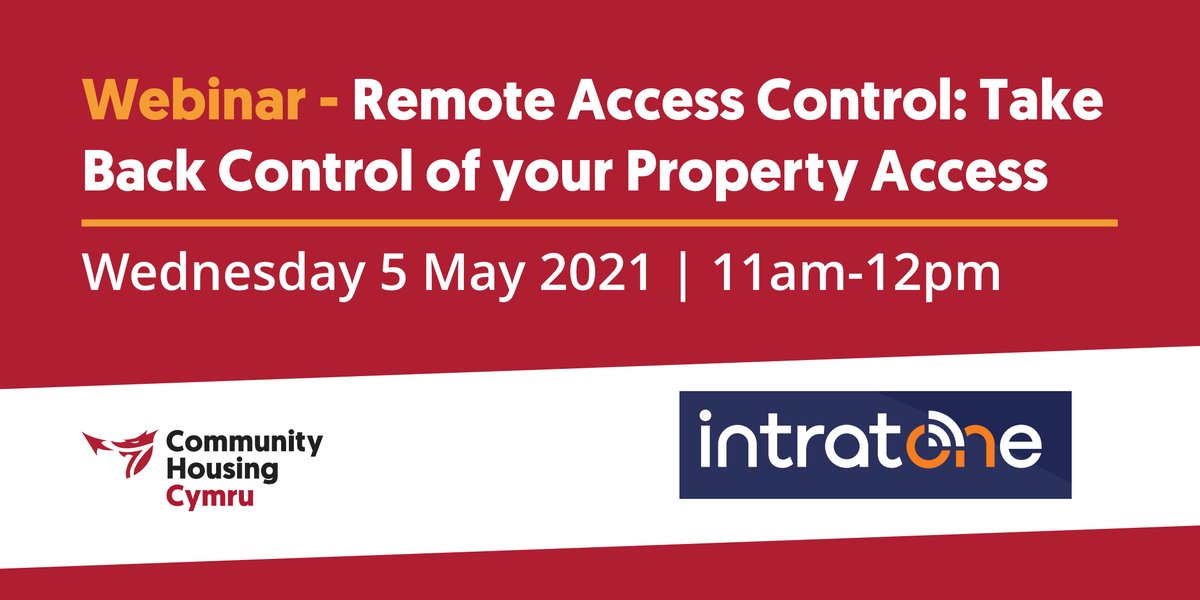 Next week, we'll be discussing property access and security in a webinar with @intratone. If you'd like to join us, please register here: bit.ly/3gMdYEA