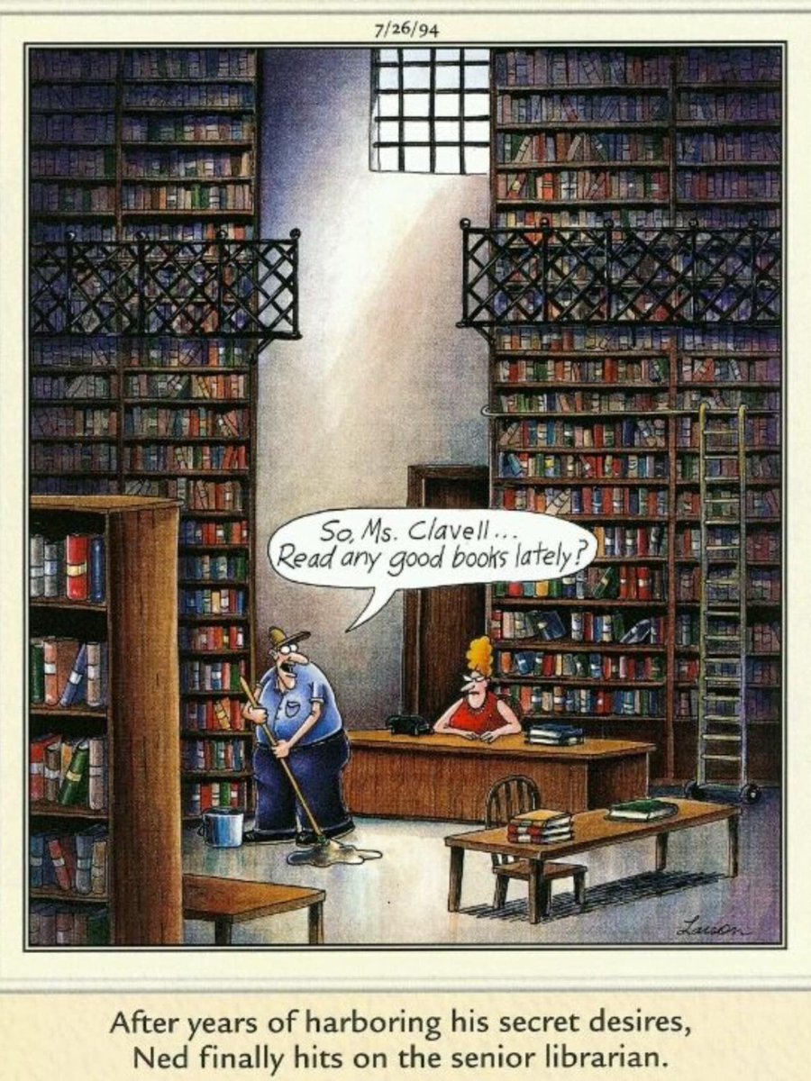 Who doesn't love The Far Side! This is our favorite.  #libraryhumor
#farside  
#garylarson