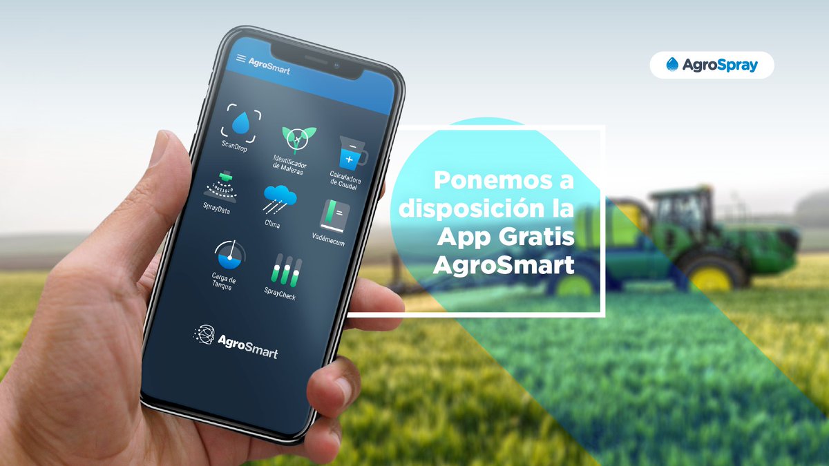 dh__rodriguez's tweet image. Las aplicaciones para el agro se consideran parte de la tecnología agrícola argentina. Existe #AgroSmart que es propia de #AgroSpray.

Esta App cuenta con variadas herramientas de trabajo muy útiles al momento de realizar pulverizaciones.

#AplicacionesEficientes