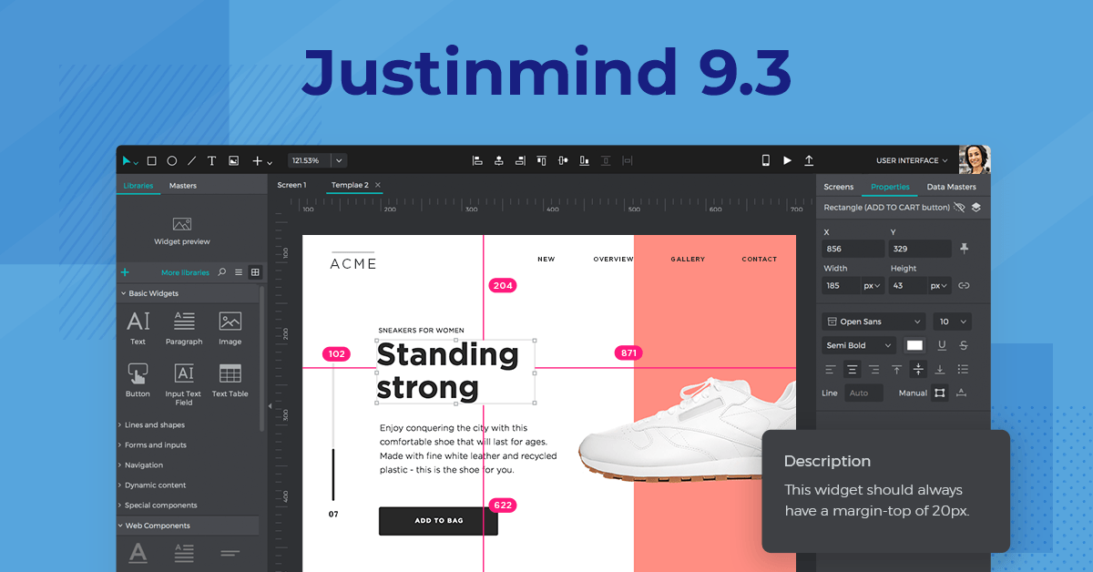 just_in_mind's tweet photo. Justinmind 9.3 - reuse data lists and grids, enjoy better developer handoff, improved image exports and more! Discover the new features in our run-through:
https://t.co/kiBabt542j
#prototypingtool #prototyping #uxdesign #webdesign #prototypes #uidesign #interactiveprototype https://t.co/BMwhiiVHaI