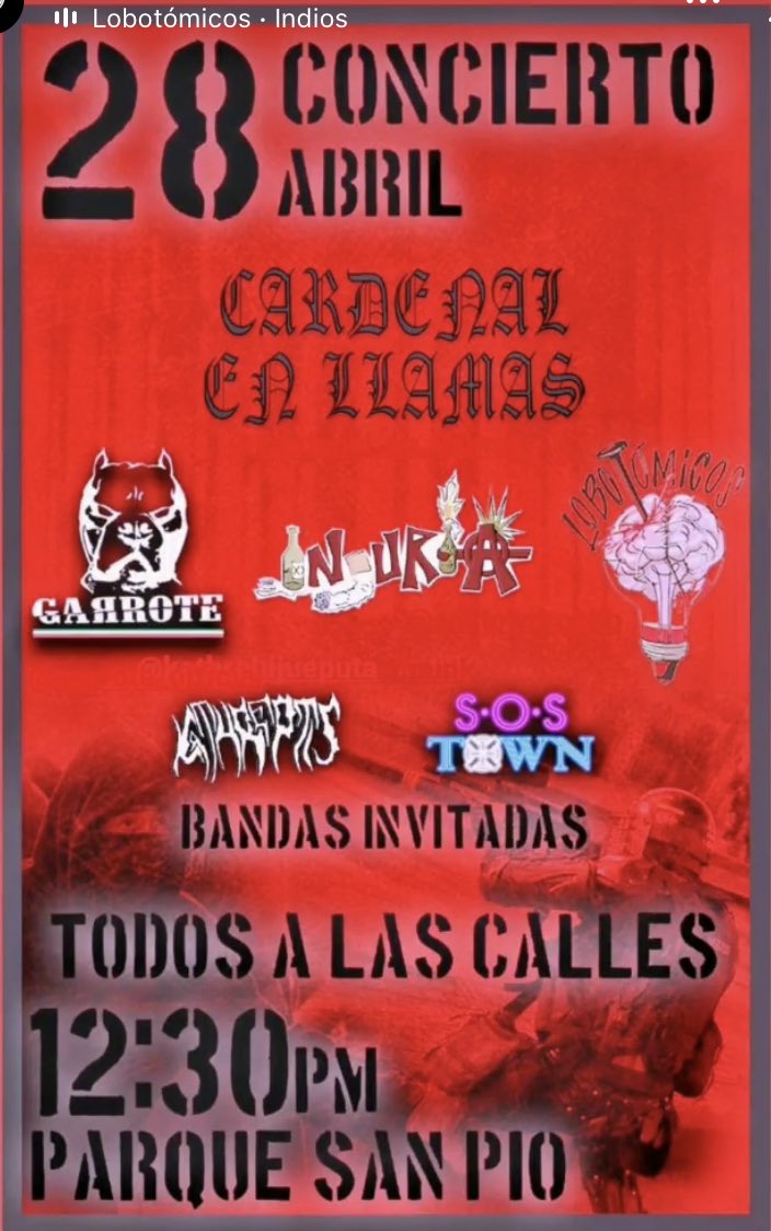 Lobotomicos_'s tweet photo. Nos vemos hoy en Bucaramanga 💥💥💥🔥🔥🤟🏻🤘🏼✊🏽💪🏾 https://t.co/GFbRFWy4TO
