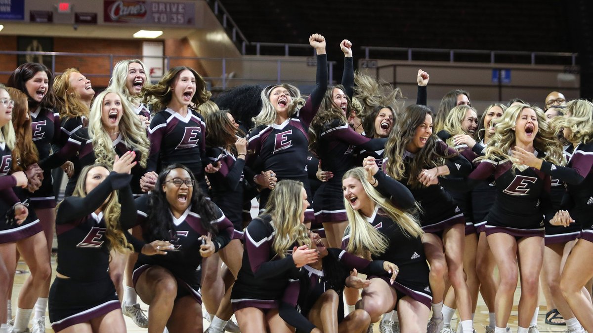 EKUSports's tweet photo. We are so proud of @EKUCheerleading! 🤩

Story on a 🏆🏆 kind of night: https://t.co/uIBPiNfxhA

#GoBigE https://t.co/byZOXF6hsH