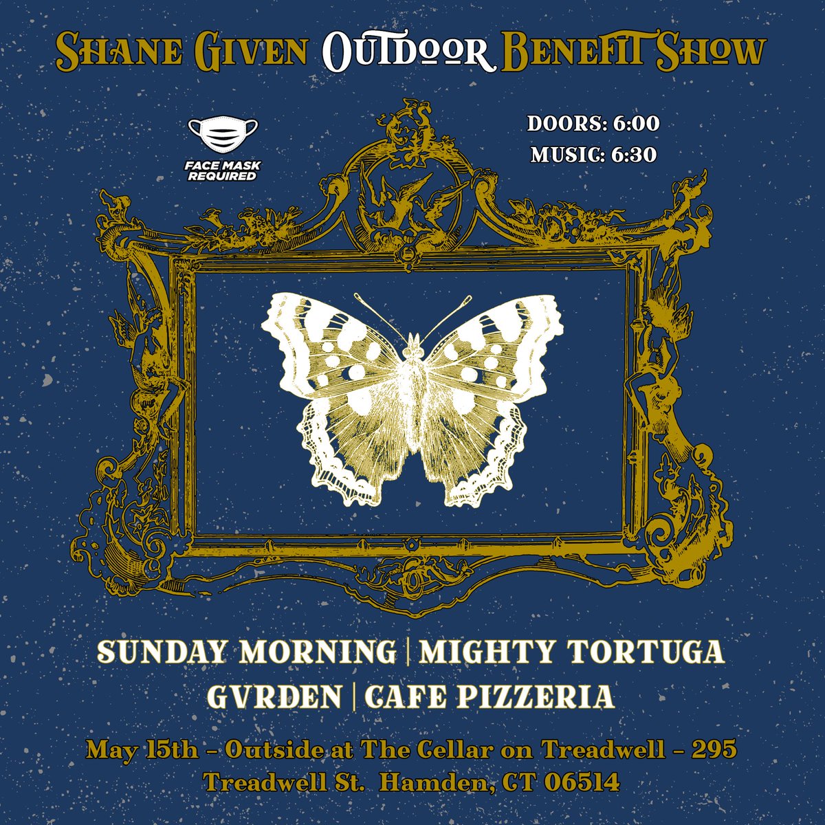 Socially distant and outdoors show at the Cellar on Treadwell, May 15th. With <a href="/MightyTortuga/">Mighty Tortuga is a band</a>, GVRDEN, and <a href="/cafepiz/">Cafe Pizzeria</a>