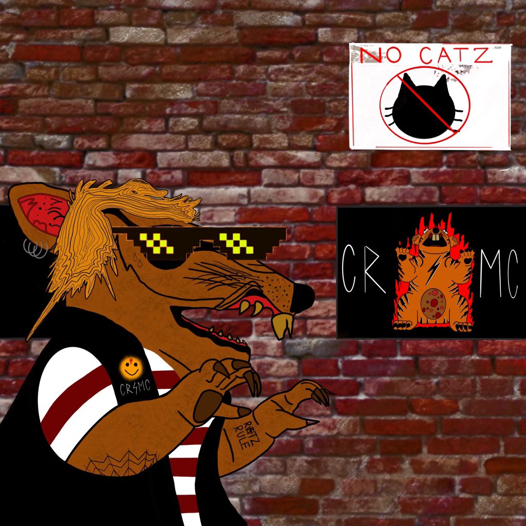 #cryptoratz 0039 and 0040 have 

dropped !  We got a Retro Rat that  

Takes you back to your favorite cheesy 

80s video and Bad Ass Billy Ratz ! 

He’s another member of the #CRMC ! 

An Outlaw Ratz Motorcycle Club ! 

#nft #nfts #nftart #nftartist #nftcollector #nftcollector