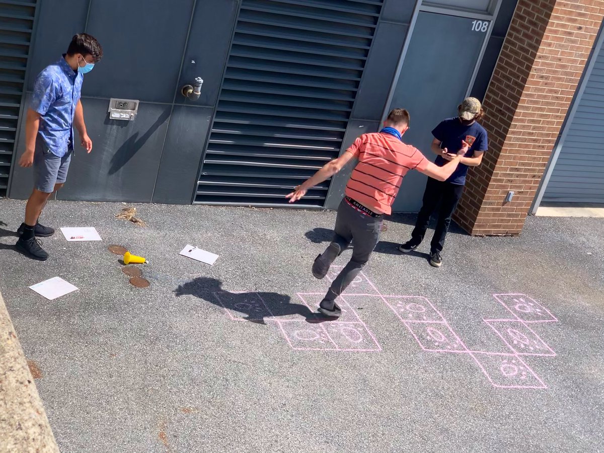 Academic Center Students created hopscotch courses in Fitness and Wellness to challenge balance, speed, and agility! We added PAR times for each course... The weather is perfect; join us for a round of advanced-hopscotch? #mylcti