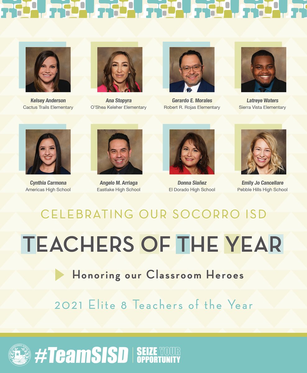 The excitement is building! Eight finalists are vying for the chance to be the district’s top educators! The winners will be announced at the 2021 Teacher of the Year Virtual Announcement on April 29 at 5:30 p.m. Get to know them again at📽️: bit.ly/3vrPRiJ.