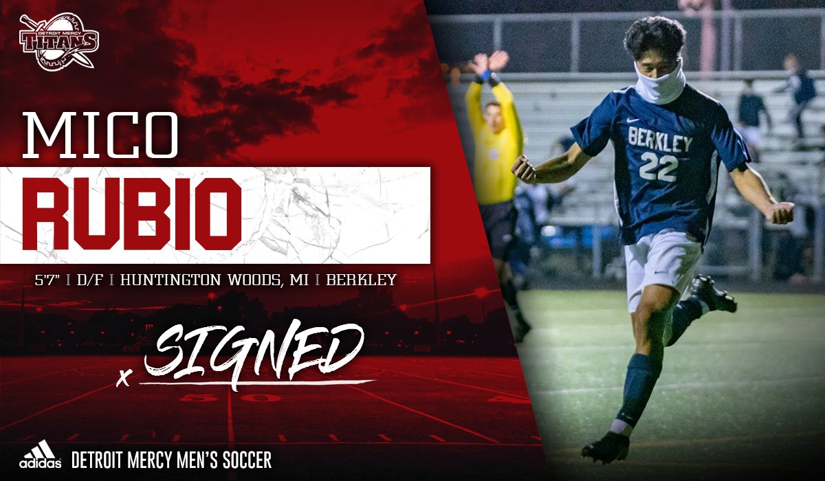 UDMSoccer's tweet photo. ⚽️ 𝐒𝐢𝐠𝐧𝐞𝐝! ✍️

Welcome to the Titan family, Mico Rubio!

🔹Defender-Forward // Berkley HS
🔹Two-time All-State; Captain as a senior
🔹Helped Bears to 60 wins, two district titles

#DetroitsCollegeTeam⚔️ https://t.co/gYLtshztda