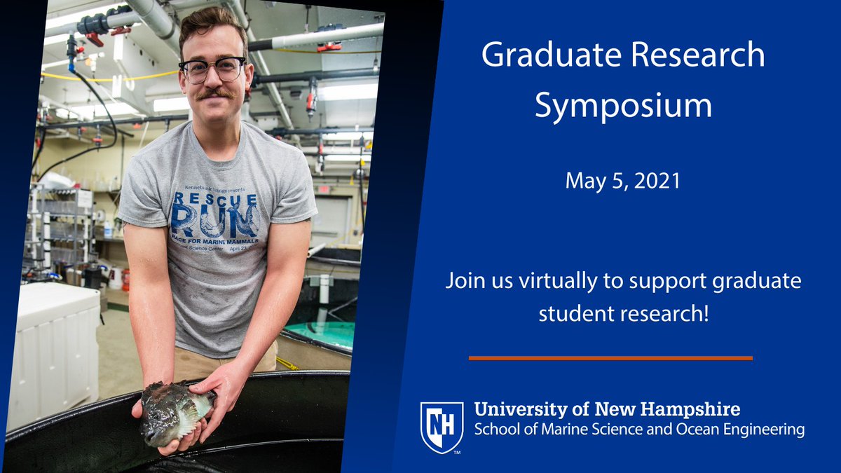 Mike a grad student @UofNH @UNH_GradSchool is exploring lumpfish and steelhead trout interaction to reduce sea lice. Learn more during our research symposium on May 5. bit.ly/3x879mB