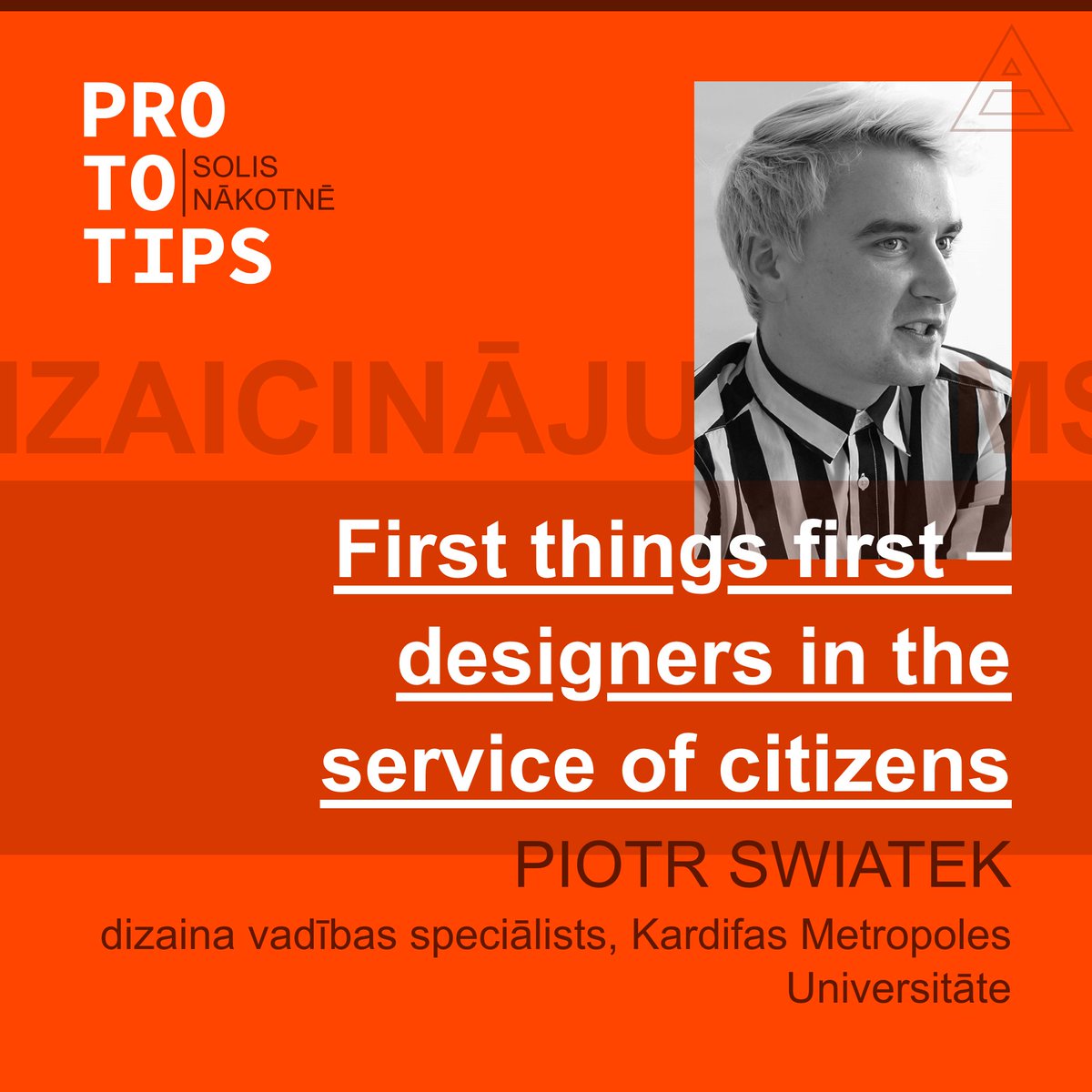 Piotr will be sharing our experience and research in public service and policy design at an on-line conference ProToTips on 26th of May #policydesign #servicedesign stasti.lv/prototips/