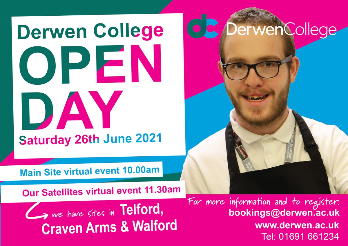 AmyS_Derwen's tweet photo. It's What's App Wednesday - catch me between 6-7pm. I will be available to answer your questions on 07871 602708.

Did you know that our next Virtual Open Day takes place on Saturday 26th June? 

#SEND #Transition @DerwenCollege @PeterL_Derwen https://t.co/kJG84dcaCK