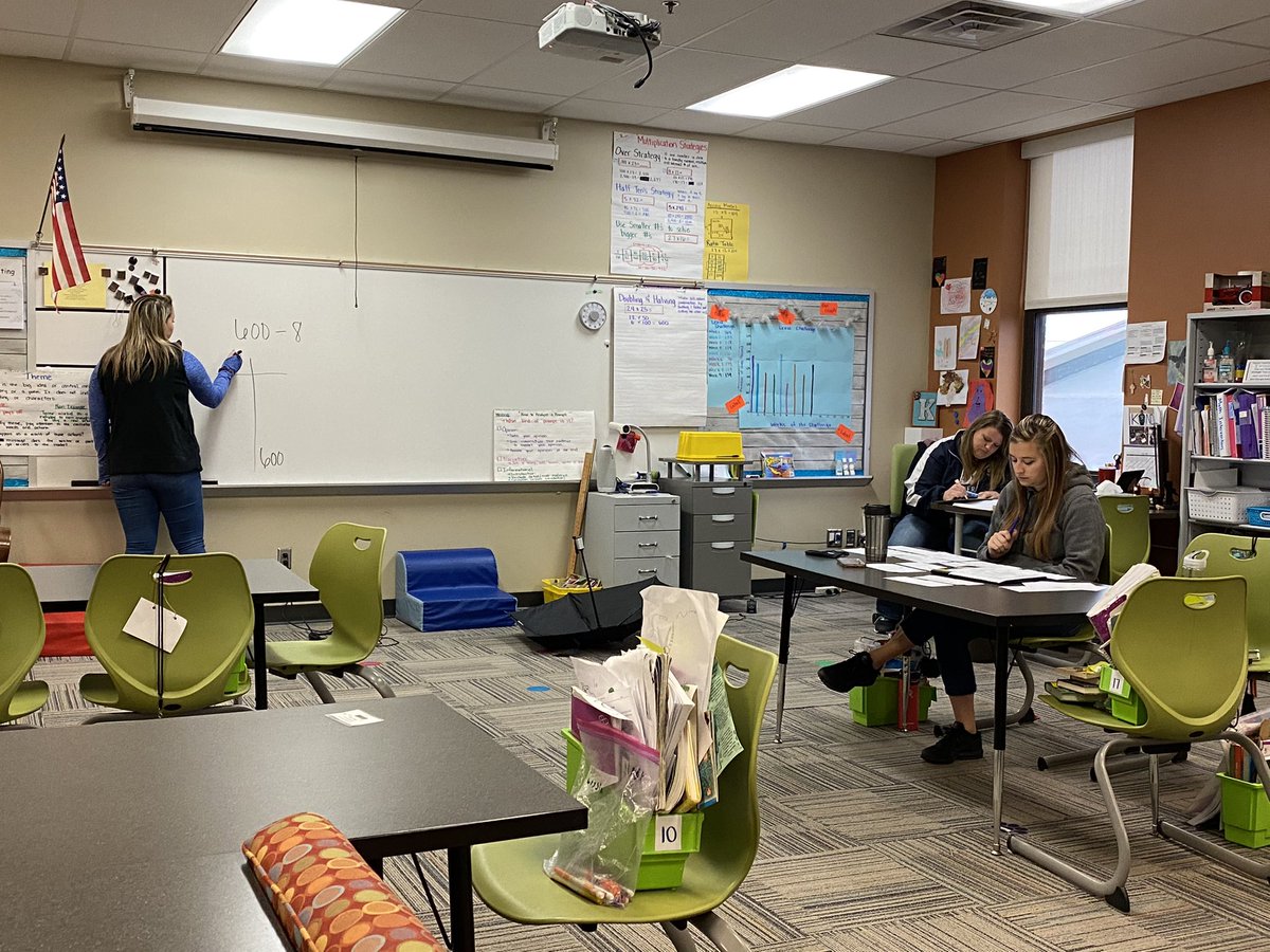 brettabbotts17's tweet photo. Our 4th grade is working together to identify methods to solve division problems using ratio tables. They reviewed student data and determined next steps for instruction. We even had @CoachSchroder join us! @MrsSamanthaHale @MrsKafka_Kinder #TwitterlessHardy #GoJrJackets https://t.co/E3ESvrpCG5