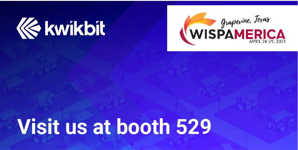 Are you attending WISPAMERICA this week? Stop by and see Kwikbit in booth 529 to learn how we can help you scale your 60 GHz networks #WISPAMERICA #60GHz #WISPAMERICA2021